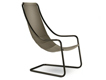 NANCY - Cantilever leather armchair with armrests by i 4 Mariani - view 2